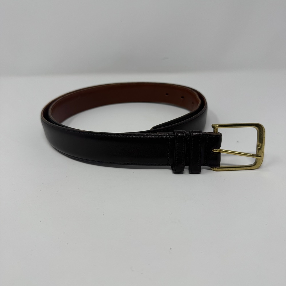 Coach 5800 Mocha Burnished Cowhide Brown Brass Buckle Belt Men's 40